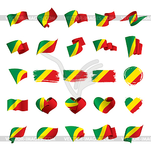 Congo flag, - vector image