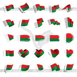 Madagascar flag, - vector image