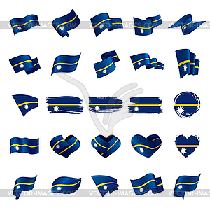 Nauru flag, - vector clip art