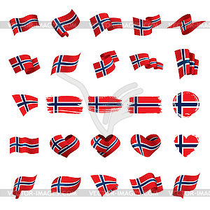 Norway flag, - vector clip art