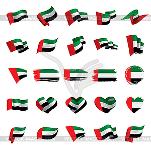 United Arab Emirates flag, - vector clipart