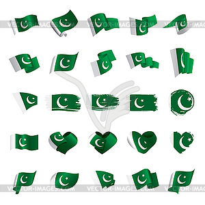 Пакистанский флаг, - векторный графический клипарт