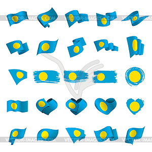 Palau flag, - vector clip art