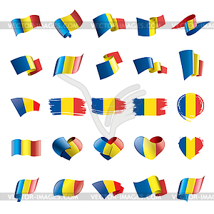 Romania flag, - vector clipart