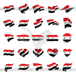 Syria flag, - vector clipart