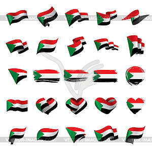 Sudan flag, - vector clip art