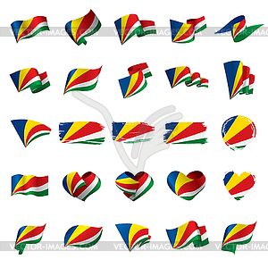 Seychelles flag, - vector clipart