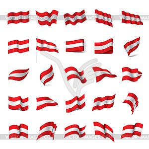 Austria flag, - vector clipart