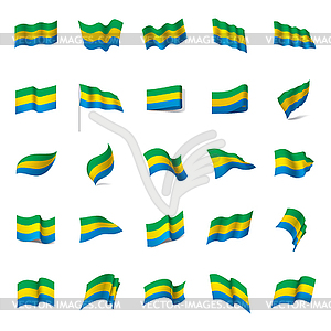 Gabon flag, - vector clipart