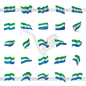 Sierra Leone flag, - vector clipart