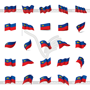 Liechtenstein flag, - royalty-free vector clipart