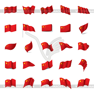 China flag, - vector clipart