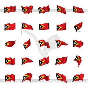 East timor flag, - vector EPS clipart
