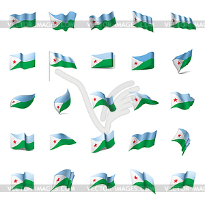 Djibouti flag, - vector clipart