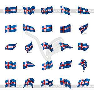 Iceland flag, - vector clip art