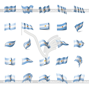 Argentina flag, - vector clip art