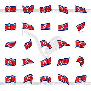 North Korea flag, - royalty-free vector clipart