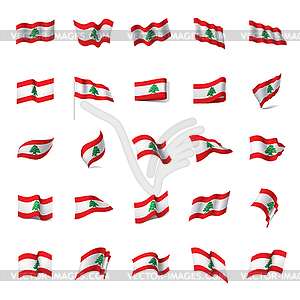 Lebanese flag, - vector clipart