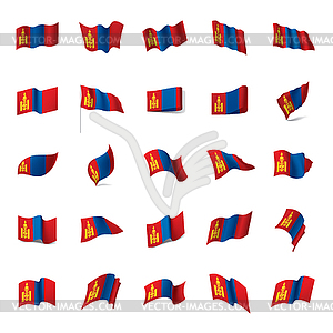 Mongolia flag, - vector clip art