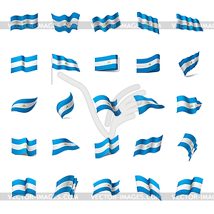 Nicaragua flag, - vector clipart