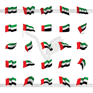 Флаг ОАЭ, - векторное изображение клипарта