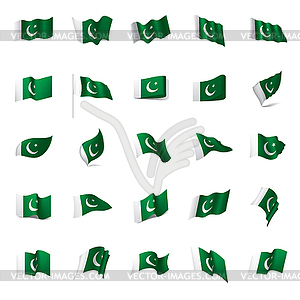 Пакистанский флаг, - клипарт в векторном виде