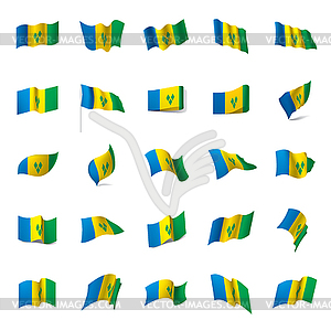 Saint Vincent and Grenadines flag - vector clipart