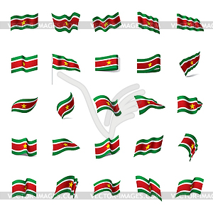 Suriname flag, - vector clip art