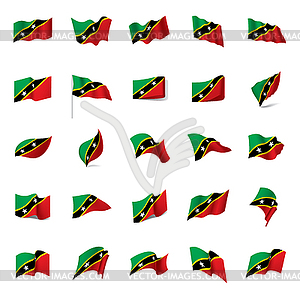 Saint Kitts and Nevis flag - stock vector clipart