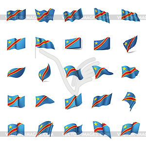 Democratic Republic of Congo flag - vector clip art