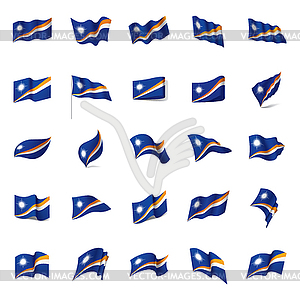 Marshall Islands flag, - vector clipart