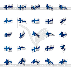 Флаг Финляндии, - векторный клипарт / векторное изображение