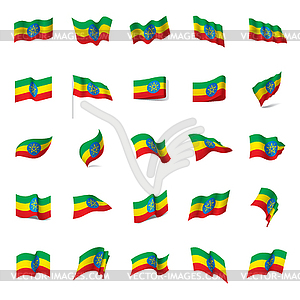 Ethiopia flag, - vector clipart