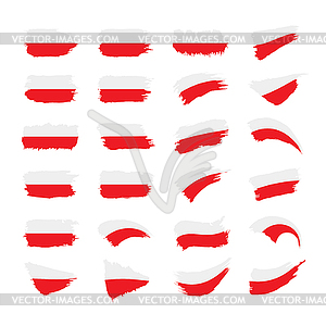 Poland flag, - color vector clipart