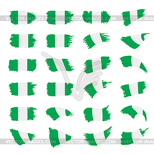 Nigeria flag, - vector clipart / vector image