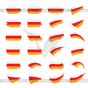 South Ossetia flag, - vector clipart