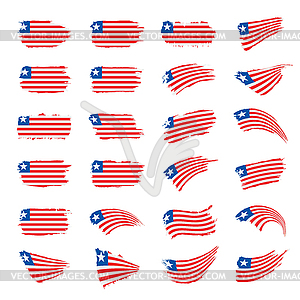 Liberia flag, - vector clipart