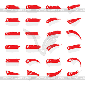 Singapore flag, - vector clipart