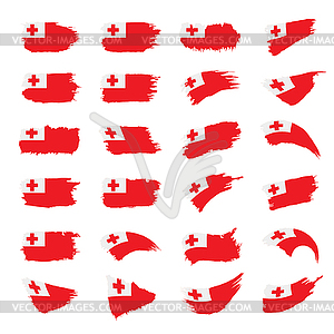 Tonga flag, - vector clip art