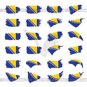 Bosnia and Herzegovina flag, - vector clipart