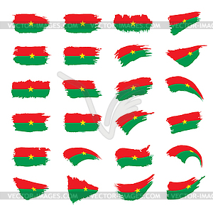 Burkina Faso flag, - vector clip art