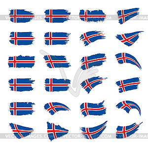 Исландский флаг, - изображение векторного клипарта