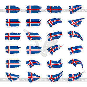 Iceland flag, - vector clipart