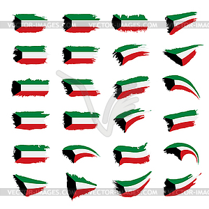 Флаг Кувейта, - клипарт в векторном виде