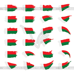 Флаг Мадагаскара, - векторная иллюстрация