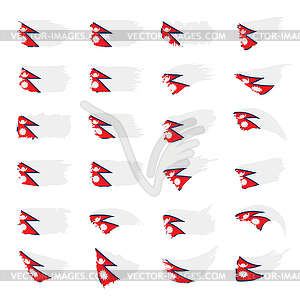 Nepal flag, - color vector clipart