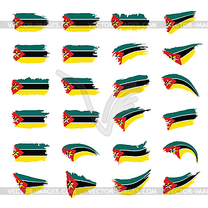 Mozambique flag, - vector clip art