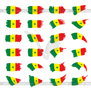 Senegal flag, - vector clipart