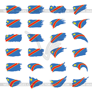 Democratic Republic of Congo flag - stock vector clipart