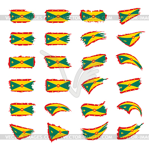 Grenada flag, - stock vector clipart